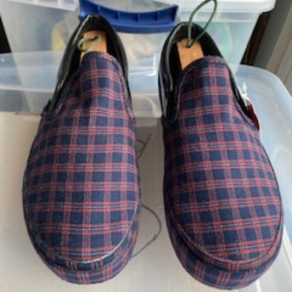 Van's Classic Slip-On Plaid Skate Shoes NWOT